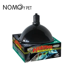 Domo Negro de 10 pulgadas, 26*18 cm, Negra, 220 Volt para Terrarios y otros