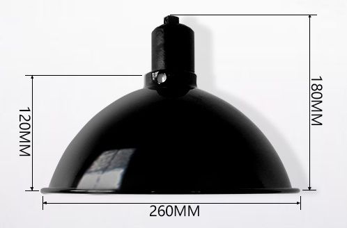 Domo Negro de 10 pulgadas, 26*18 cm, Negra, 220 Volt para Terrarios y otros - Imagen 2