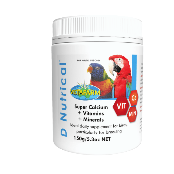 D’Nutrical Polvo para Loros, 150 gramos, Vetafarm