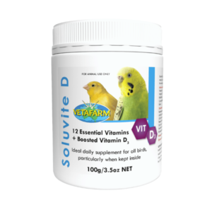 Soluvite D Polvo para Loros, 100 gramos, Vetafarm