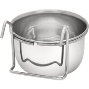 Comedero Acero Inox. c/gancho, 0.3 Lt