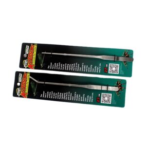 Pinzas Acero Inoxidable para Alimentación de Reptiles, Curva, 38cm , NomoyPet