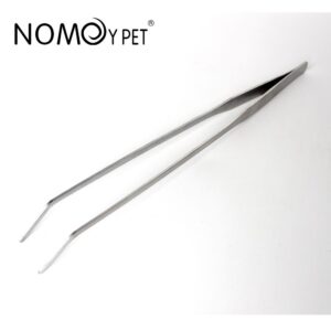 Pinzas Acero Inoxidable para Alimentación de Reptiles, Curva, 48cm