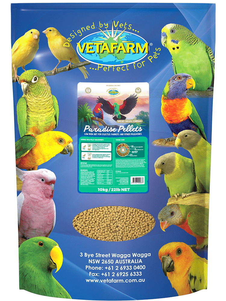 Paradise Pellets, Tucanes, Eclectus, Vetafarm