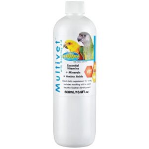 Multivet Liquido para Loros, 500 ml, Vetafarm