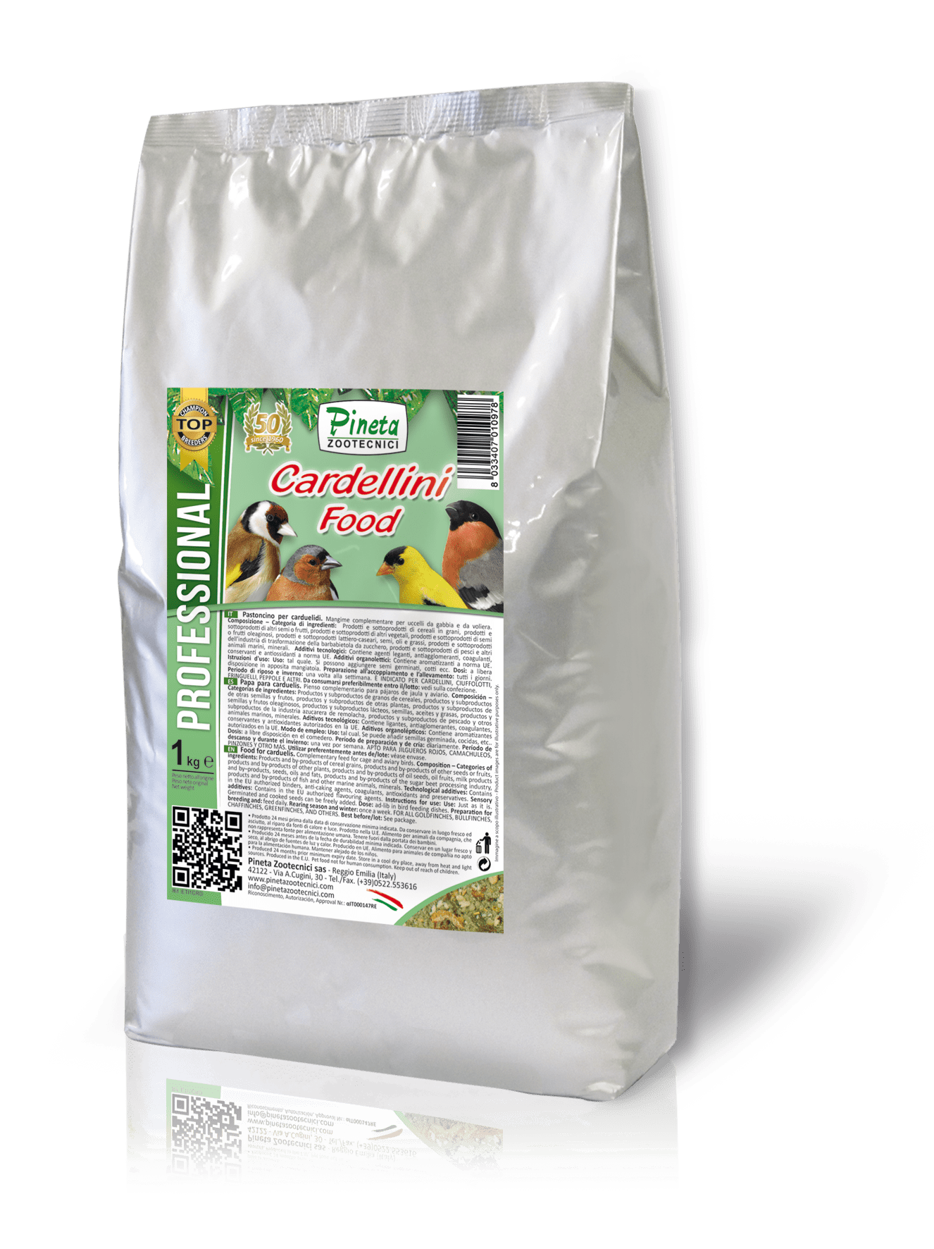 Pastón para Carduelis, Cardellini Food, 19.4% Proteínas, 1 kilo