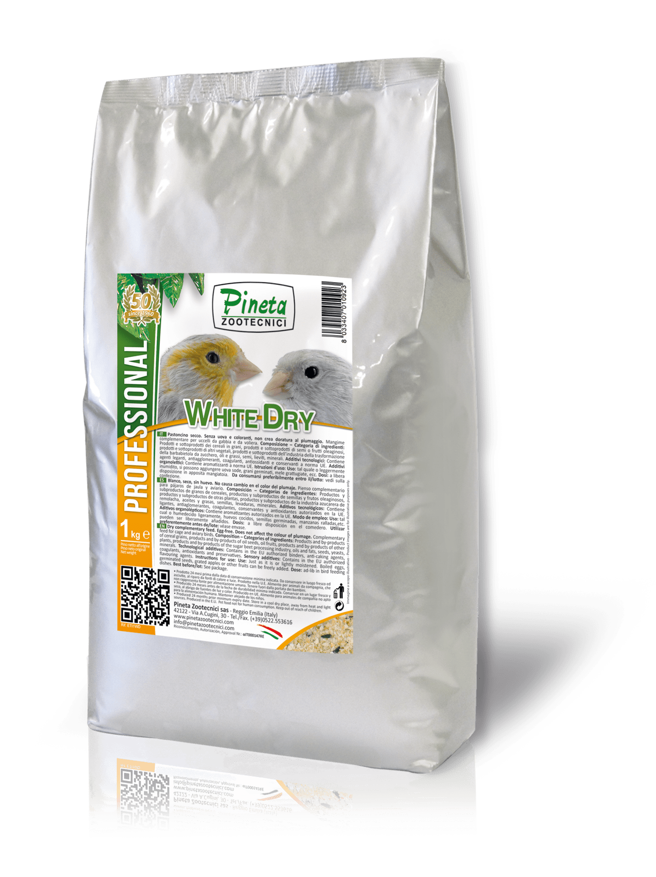 Pastón White Dry, Canarios Blancos y Mosaicos 19.5% proteínas.